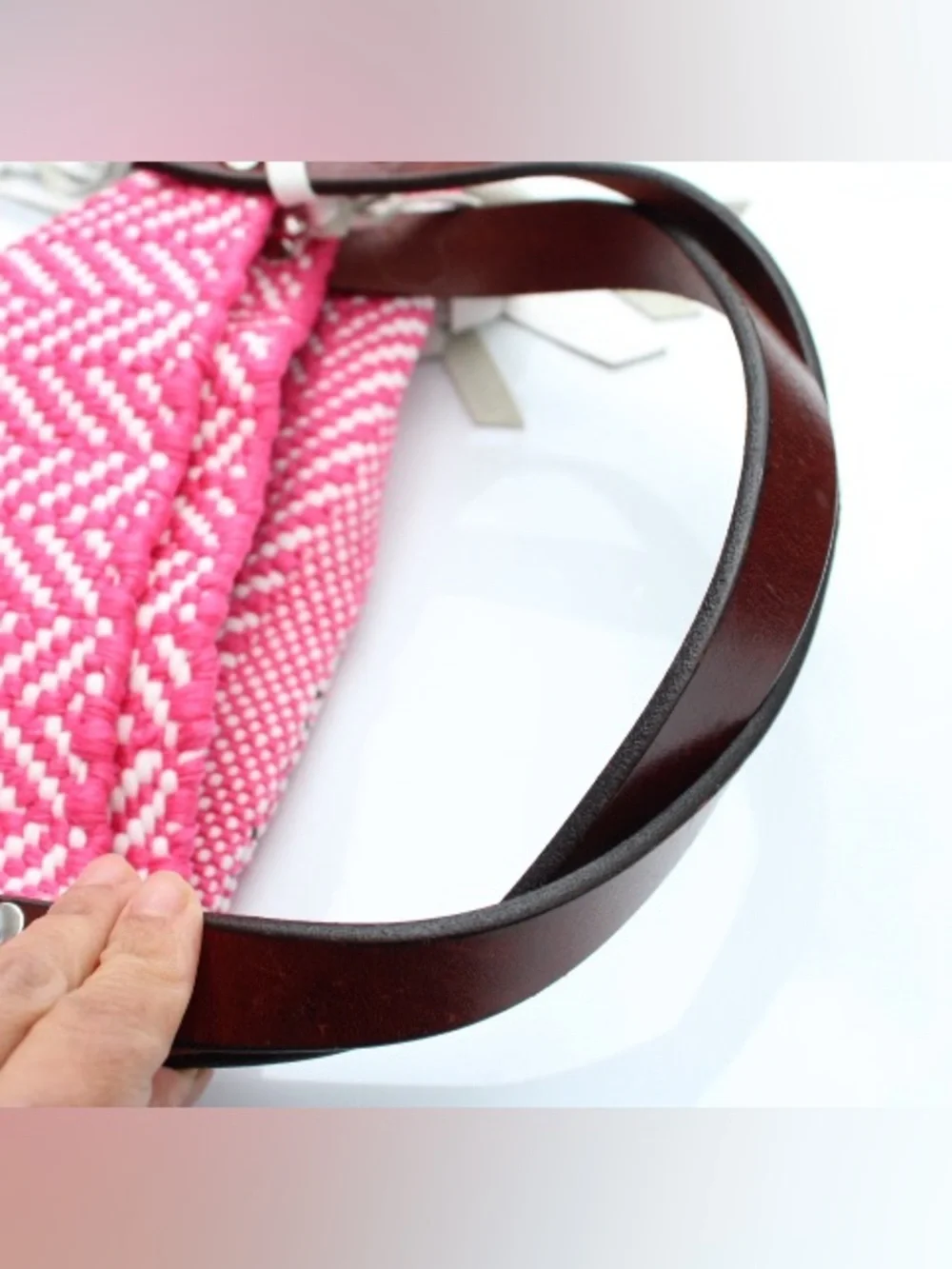 Handmade woven tote bag